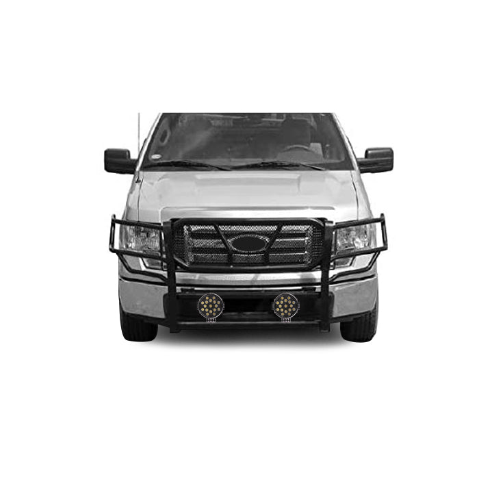 Black Horse Off Road RU-FOF109-B-PLB Rugged Heavy Duty Grille Guard Kit for Select Ford F-150