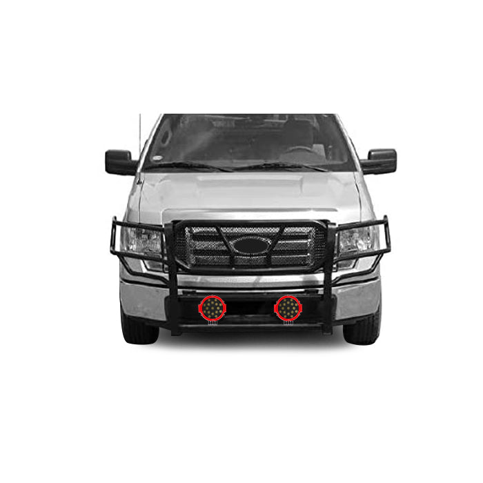 Black Horse Off Road RU-FOF109-B-PLR Rugged Heavy Duty Grille Guard Kit for Select Ford F-150