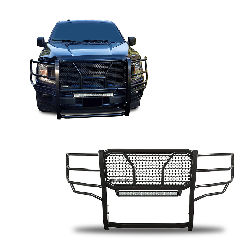 Black Horse Off Road RU-FOF115-B-KIT Rugged Heavy Duty Grille Guard Kit for Select Ford F-150