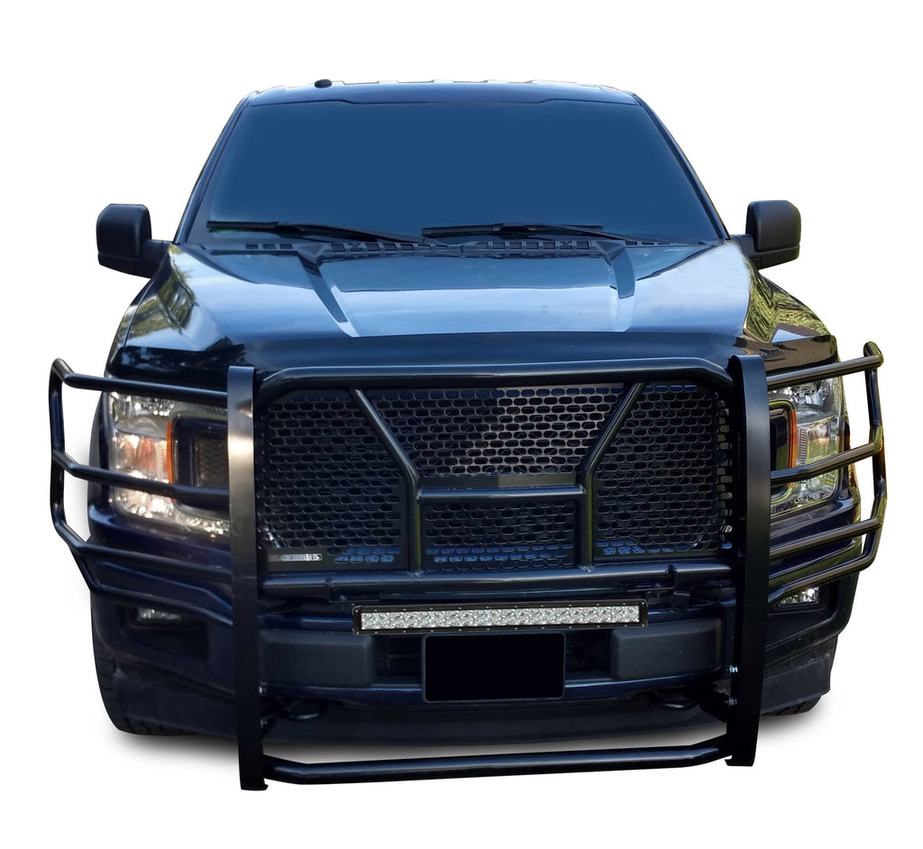 Black Horse Off Road RU-FOF115-B-KIT Rugged Heavy Duty Grille Guard Kit for Select Ford F-150