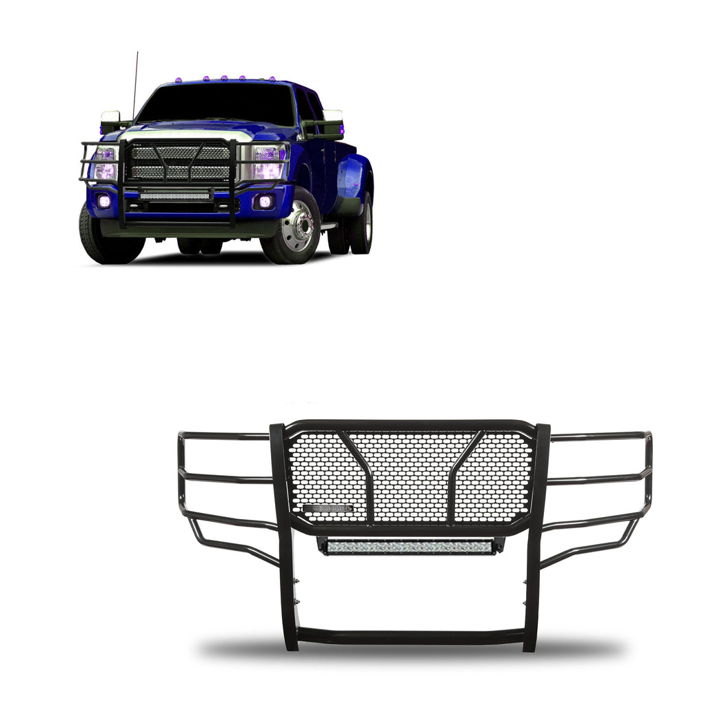 Black Horse Off Road RU-FOF211-B-KIT Rugged Heavy Duty Grille Guard Kit for Select Ford F-250 Super Duty, Ford F-350 Super Duty, Ford F-450 Super Duty, Ford F-550 Super Duty