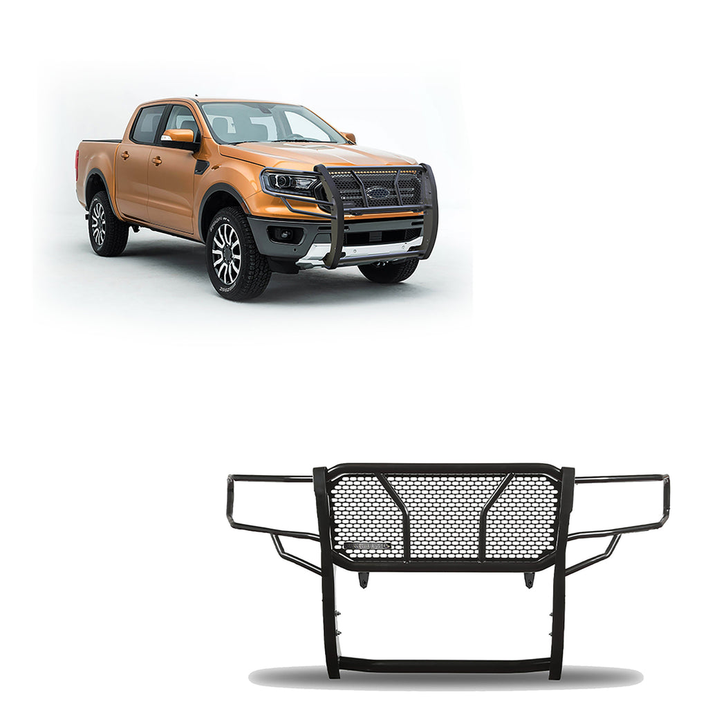 Black Horse Off Road RU-FORA19-B Rugged Heavy Duty Grille Guard for Select Ford Ranger
