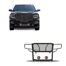 Load image into Gallery viewer, Black Horse Off Road RU-GMSI14-B-PLFR Rugged Heavy Duty Grille Guard Kit for Select GMC Sierra 1500, GMC Sierra Limited