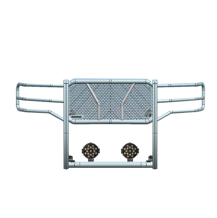 Black Horse Off Road RU-GMSI15-B-PLB Rugged Heavy Duty Grille Guard Kit for Select GMC Sierra HD, GMC Sierra HD