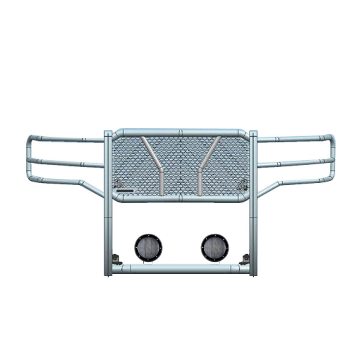 Black Horse Off Road RU-GMSI15-B-PLFB Rugged Heavy Duty Grille Guard Kit for Select GMC Sierra HD, GMC Sierra HD