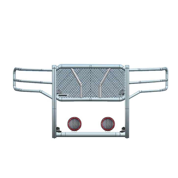 Black Horse Off Road RU-GMSI15-B-PLFR Rugged Heavy Duty Grille Guard Kit for Select GMC Sierra HD, GMC Sierra HD