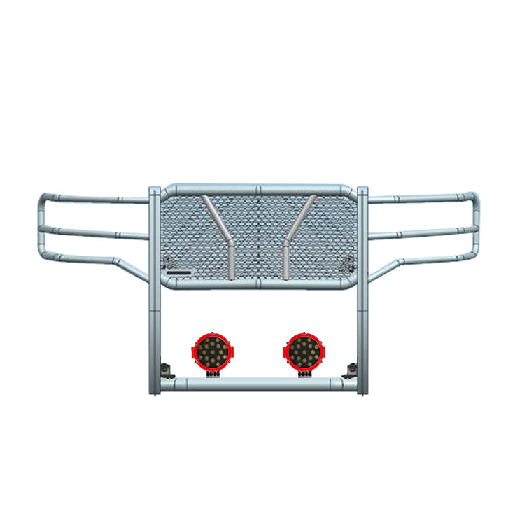Black Horse Off Road RU-GMSI15-B-PLR Rugged Heavy Duty Grille Guard Kit for Select GMC Sierra HD, GMC Sierra HD
