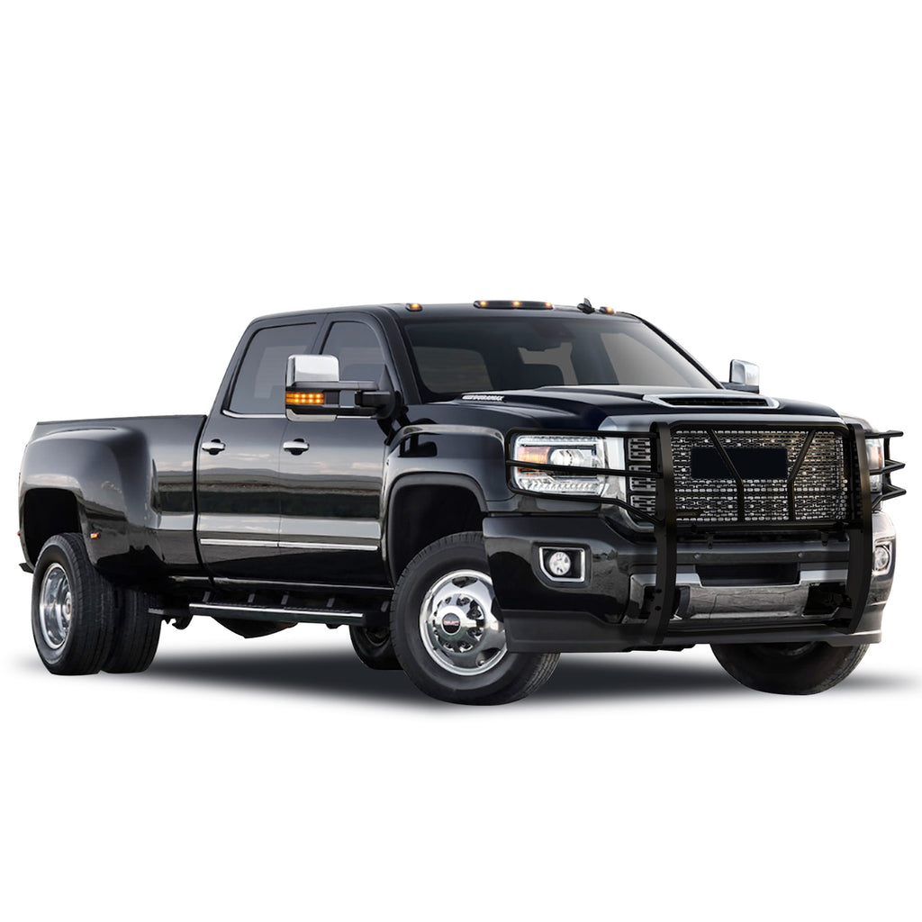 Black Horse Off Road RU-GMSI15-B Rugged Heavy Duty Grille Guard for Select GMC Sierra HD, GMC Sierra HD