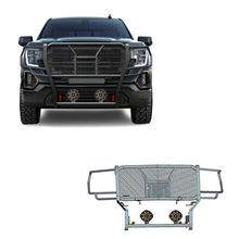 Load image into Gallery viewer, Black Horse Off Road RU-GMSI19-B-PLB Rugged Heavy Duty Grille Guard Kit for Select GMC Sierra