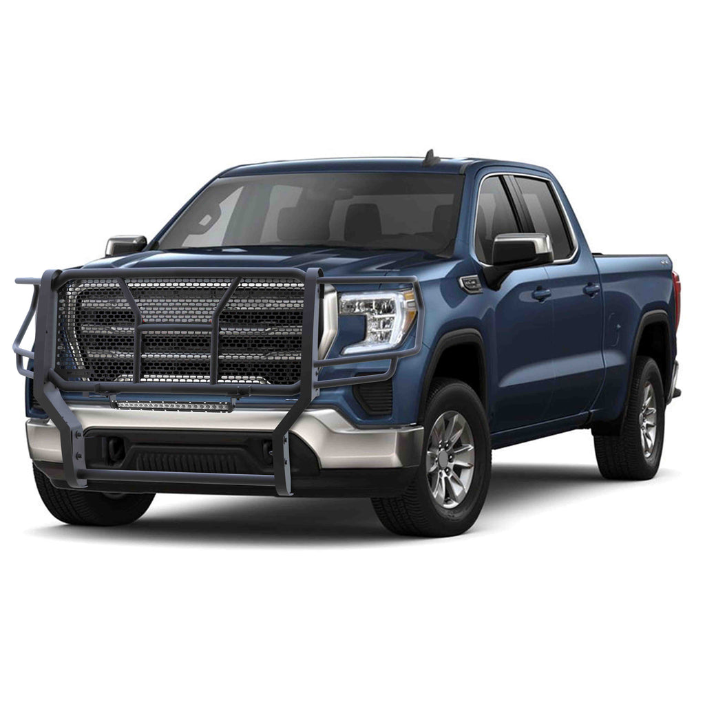 Black Horse Off Road RU-GMSI20-B-K2 Rugged Heavy Duty Grille Guard Kit for Select GMC Sierra HD, GMC Sierra HD