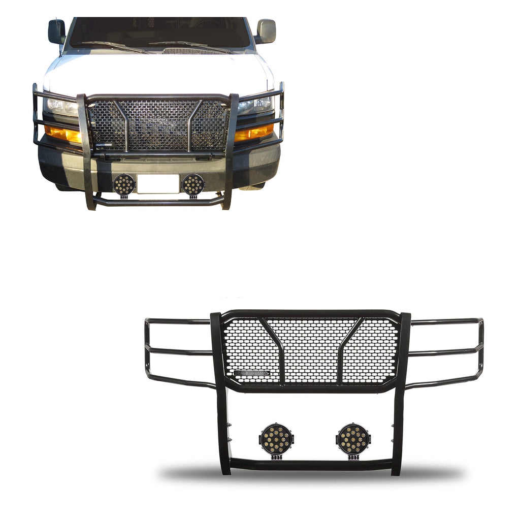 Black Horse Off Road RU-GV02MA-B-PLB Rugged Heavy Duty Grille Guard Kit for Select Chevrolet Express 1500, Chevrolet Express 2500, Chevrolet Express 3500, Chevrolet Express 4500, Chevrolet Express Cargo