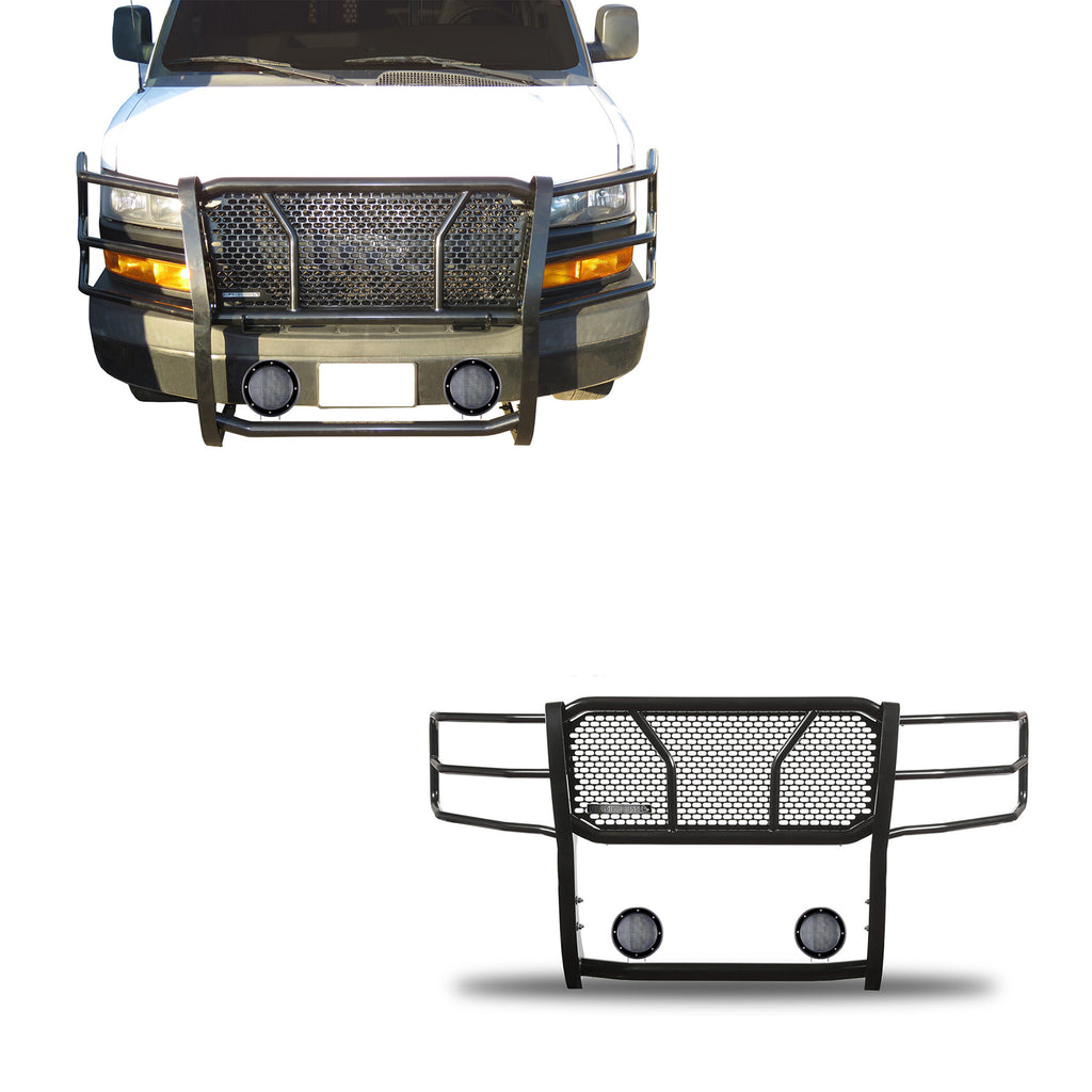 Black Horse Off Road RU-GV02MA-B-PLFB Rugged Heavy Duty Grille Guard Kit for Select Chevrolet Express 1500, Chevrolet Express 2500, Chevrolet Express 3500, Chevrolet Express 4500, Chevrolet Express Cargo