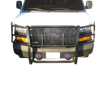 Load image into Gallery viewer, Black Horse Off Road RU-GV02MA-B-PLFR Rugged Heavy Duty Grille Guard Kit for Select Chevrolet Express 1500, Chevrolet Express 2500, Chevrolet Express 3500, Chevrolet Express 4500, Chevrolet Express Cargo