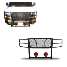 Load image into Gallery viewer, Black Horse Off Road RU-GV02MA-B-PLR Rugged Heavy Duty Grille Guard Kit for Select Chevrolet Express 1500, Chevrolet Express 2500, Chevrolet Express 3500, Chevrolet Express 4500, Chevrolet Express Cargo