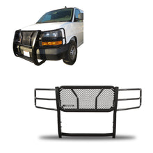 Load image into Gallery viewer, Black Horse Off Road RU-GV02MA-B Rugged Heavy Duty Grille Guard for Select Chevrolet Express 1500, Chevrolet Express 2500, Chevrolet Express 3500, Chevrolet Express 4500, Chevrolet Express Cargo