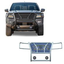 Load image into Gallery viewer, Black Horse Off Road RU-NIFR22-B-PLFB Rugged Heavy Duty Grille Guard Kit for Select Nissan Frontier