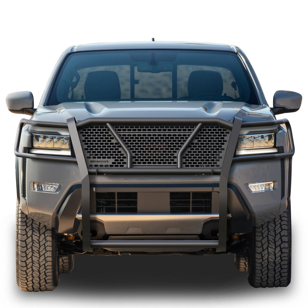 Black Horse Off Road RU-NIFR22-B Rugged Heavy Duty Grille Guard for Select Nissan Frontier