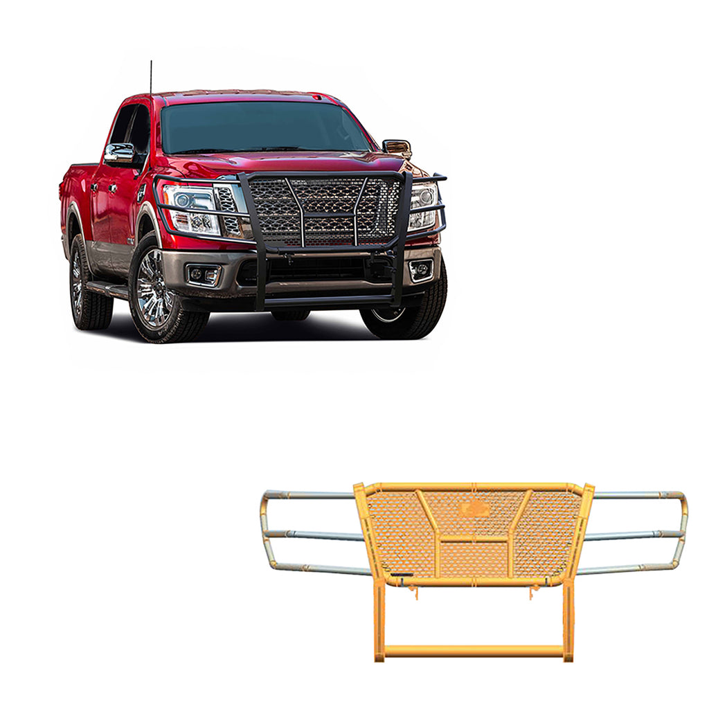 Black Horse Off Road RU-NITI17-B Rugged Heavy Duty Grille Guard for Select Nissan TITAN