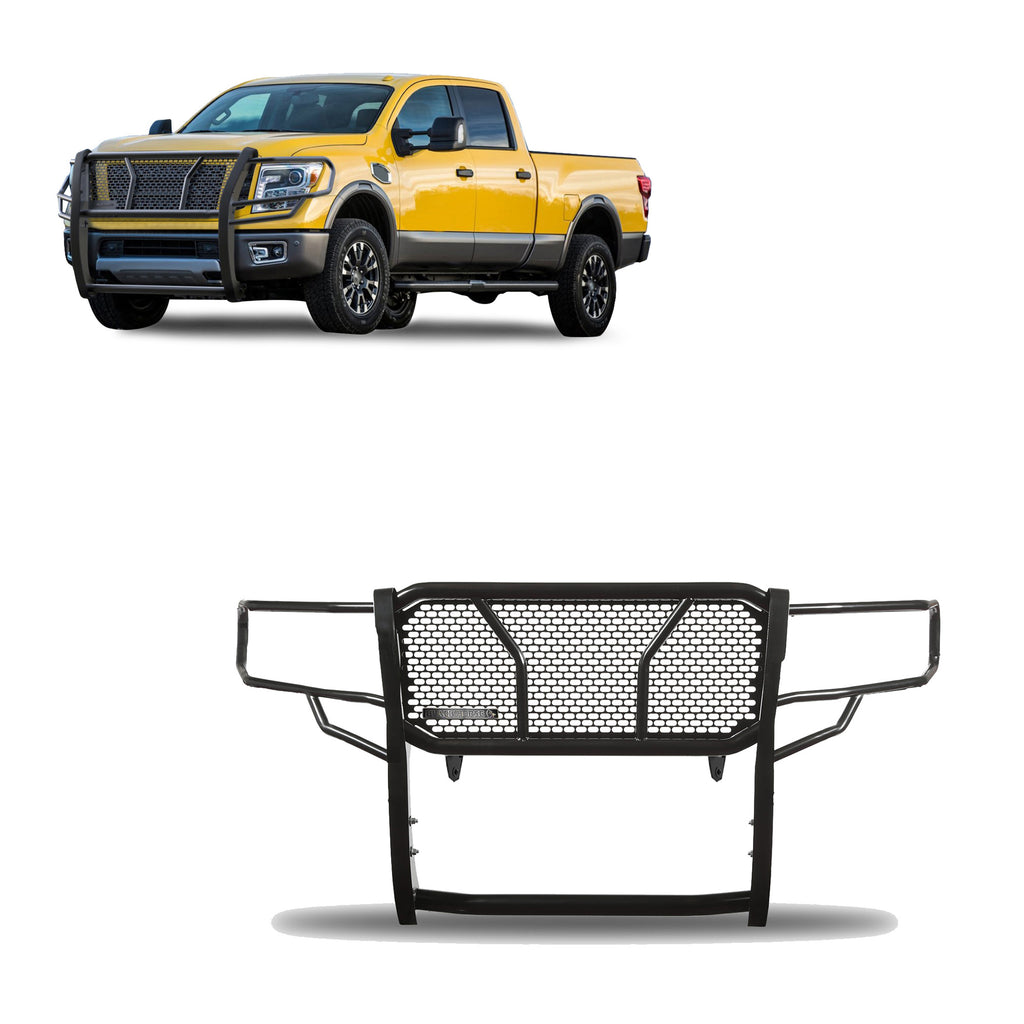 Black Horse Off Road RU-NIXD16-B Rugged Heavy Duty Grille Guard for Select Nissan TITAN XD