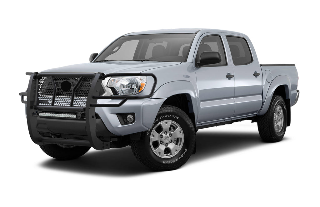 Black Horse Off Road RU-TOTA05-B-KIT Rugged Heavy Duty Grille Guard Kit for Select Toyota Tacoma