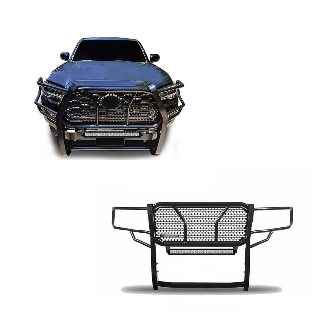 Black Horse Off Road RU-TOTA16-B-KIT Rugged Heavy Duty Grille Guard Kit for Select Toyota Tacoma