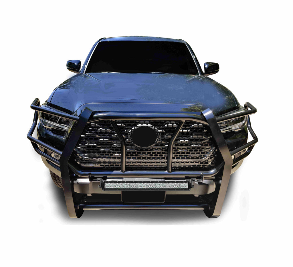 Black Horse Off Road RU-TOTA16-B-KIT Rugged Heavy Duty Grille Guard Kit for Select Toyota Tacoma