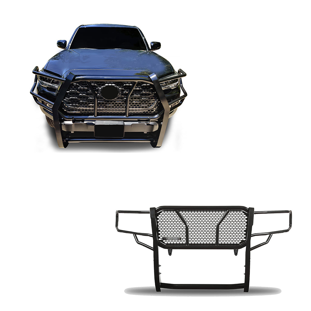 Black Horse Off Road RU-TOTA16-B Rugged Heavy Duty Grille Guard for Select Toyota Tacoma