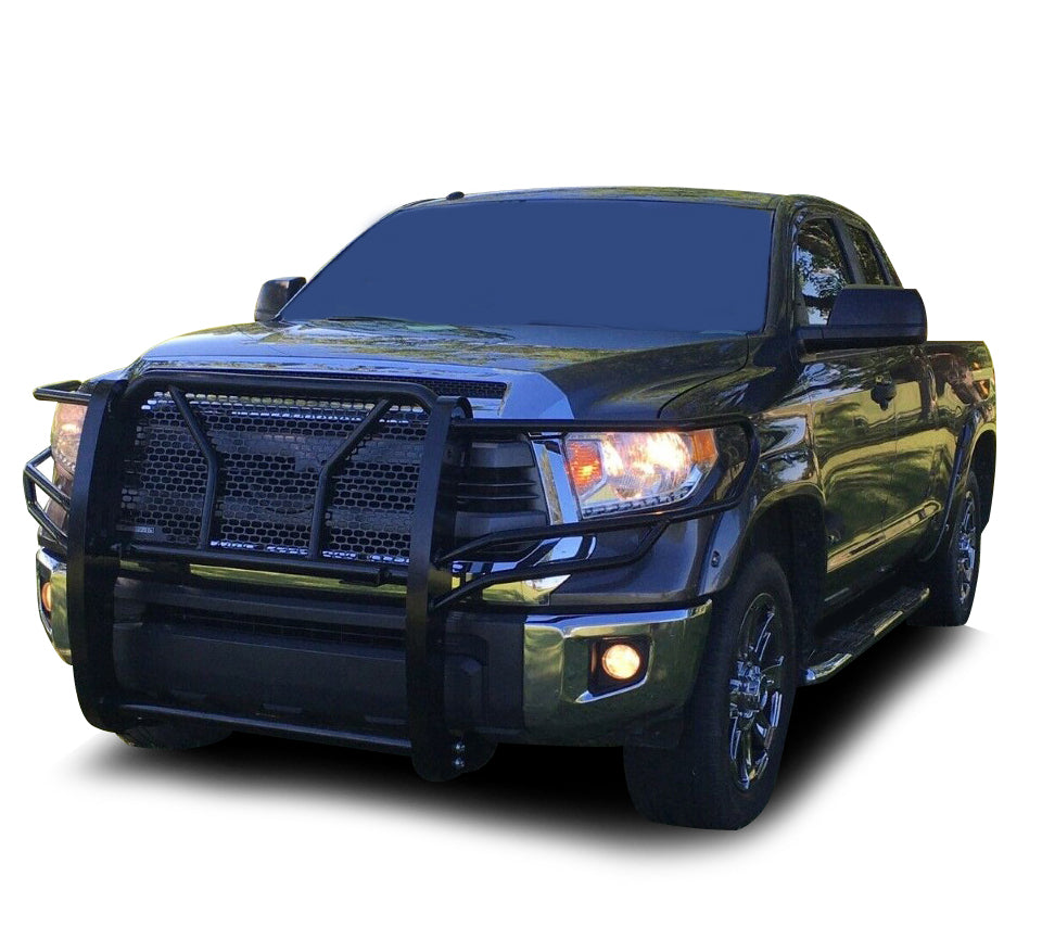 Black Horse Off Road RU-TOTU07-B-PLFR Rugged Heavy Duty Grille Guard Kit for Select Toyota Sequoia, Toyota Tundra