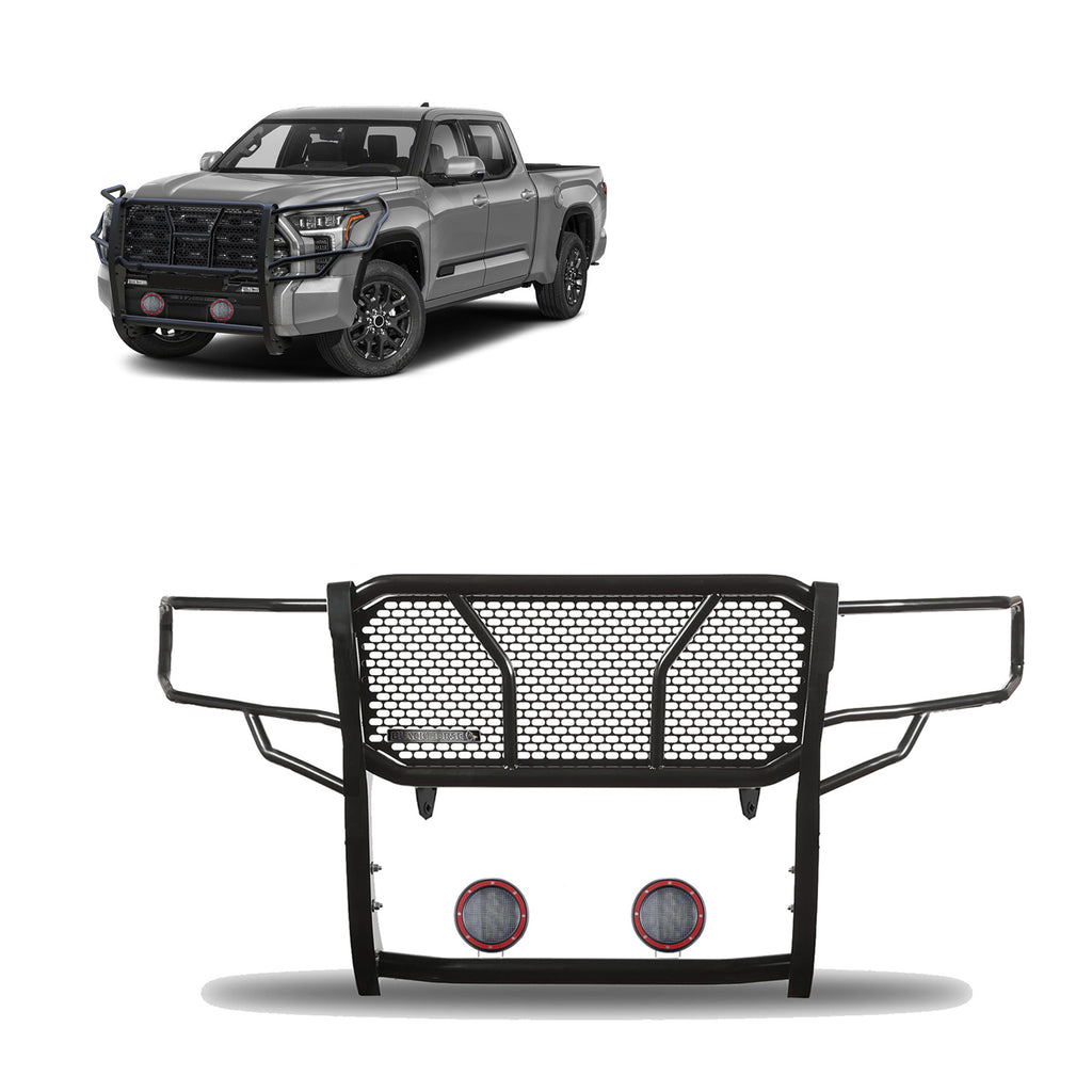 Black Horse Off Road RU-TOTU22-B-PLFR Rugged Heavy Duty Grille Guard Kit for Select Toyota Tundra
