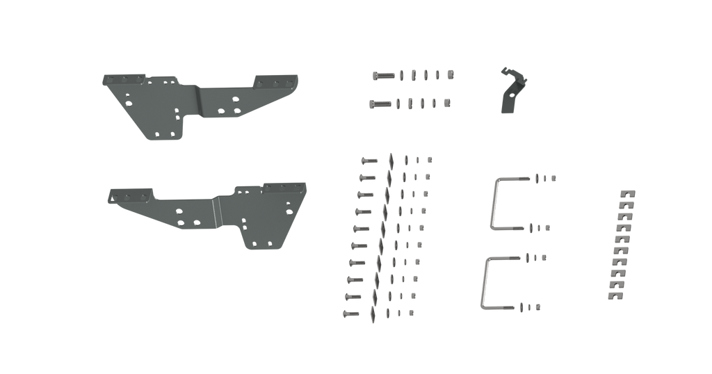 B&W Trailer Hitches RVR2500 Custom Installation Brackets For Universal Mounting Rails For Some Ford Trucks - Truck Part Superstore