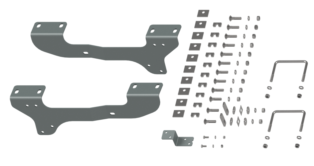 B&W Trailer Hitches RVR2503 Custom Installation Brackets For Universal Mounting Rails For Some GM Trucks - Truck Part Superstore