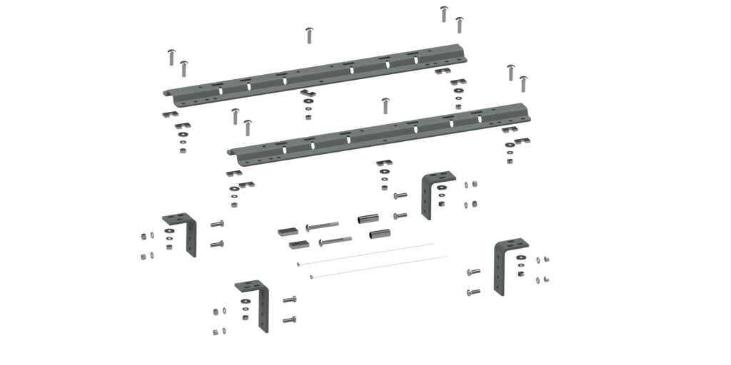B&W Trailer Hitches RVR3200 Universal Mounting Rails For 5th Wheel Hitches - Truck Part Superstore