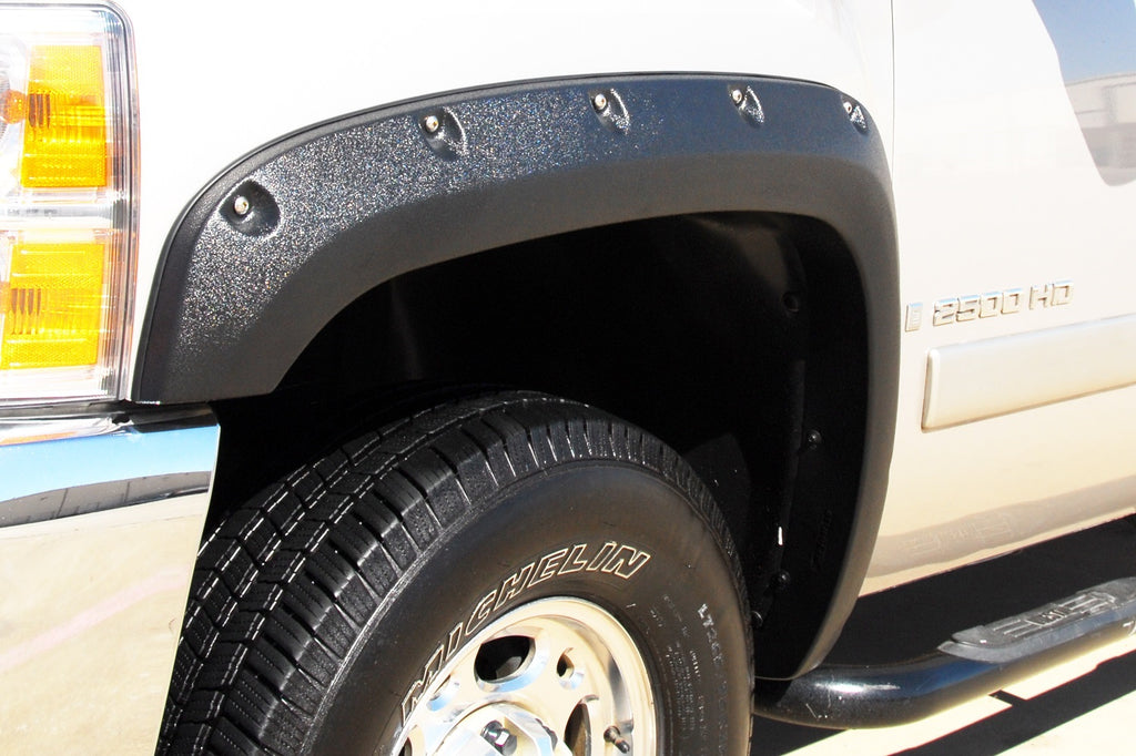Lund RX106T Rivet Style Fender Flare Set for Select Chevrolet Silverado 1500, Chevrolet Silverado HD, Chevrolet Silverado HD