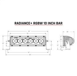 Rigid Industries 210053 Radiance+10 Inch RGBW Light Bar