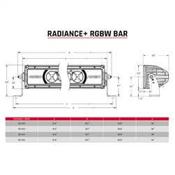 Rigid Industries 220053 Radiance+20 Inch RGBW Light Bar