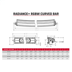 Rigid Industries 350053 Radiance+Curved 50 Inch RGBW Light Bar