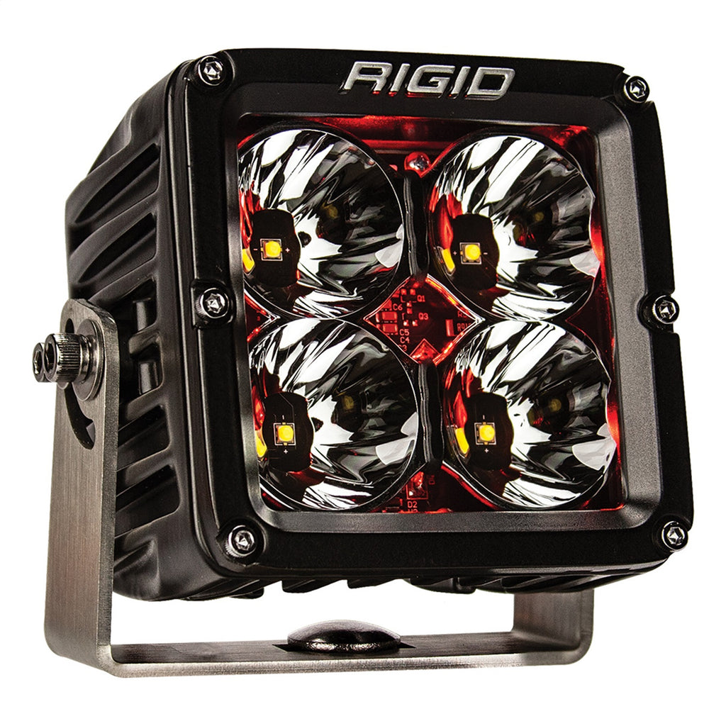 Radiance-Pod-Xl-With-Red-Backlight,-Surface-Mount,-Black-Housing,-Pair