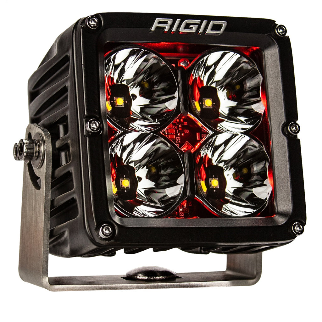Radiance-Pod-Xl-With-Red-Backlight,-Surface-Mount,-Black-Housing,-Pair