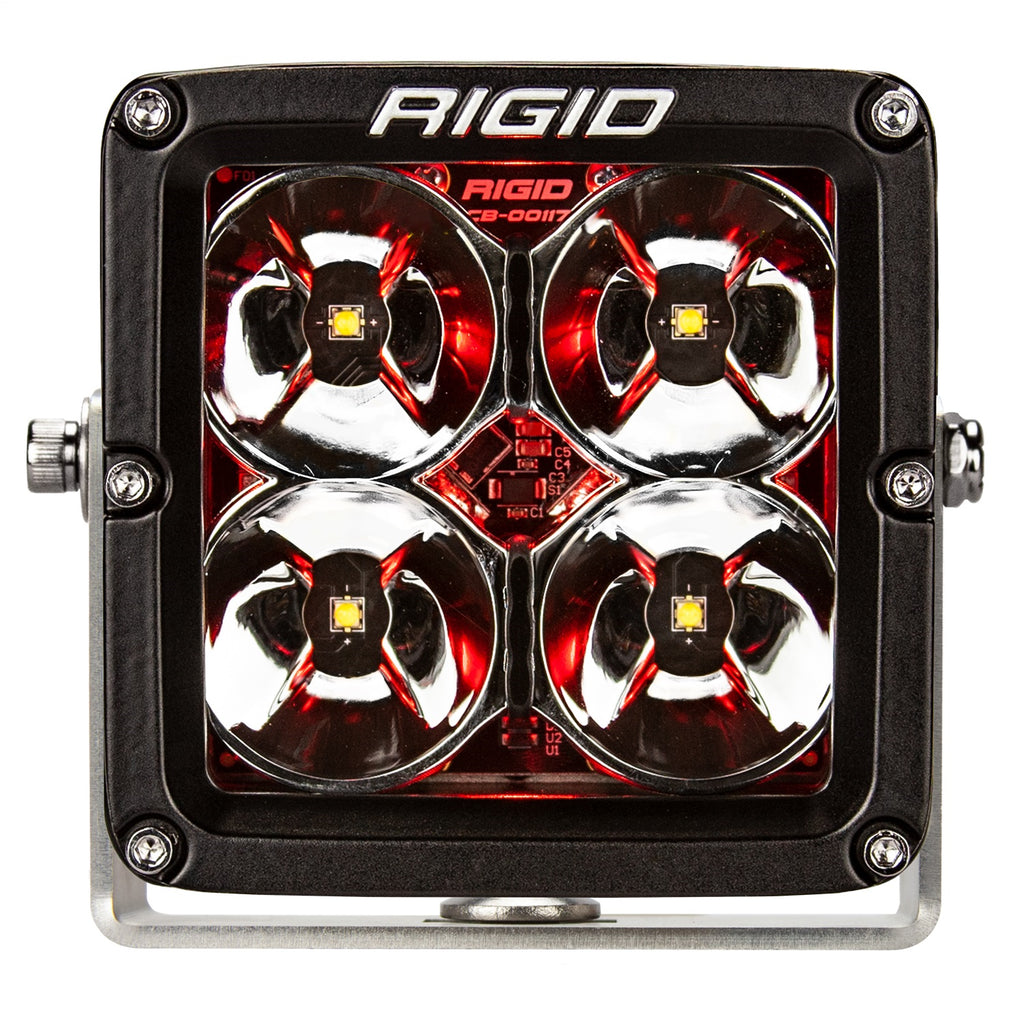Radiance-Pod-Xl-With-Red-Backlight,-Surface-Mount,-Black-Housing,-Pair