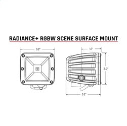 Rigid Industries 682053 Radiance+Scene RGBW Surface Mount ; Pair