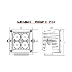 Rigid Industries 322053 Radiance+Pod XL RGBW ; Pair