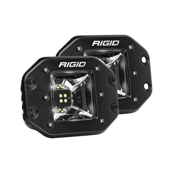 Radiance-Scene-Light-WWhite-Backlight,-Flush-Mount,-Black-Housing,-Pair