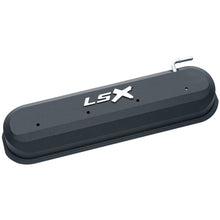 Load image into Gallery viewer, Raised-Lsx-Emblem-Aluminum-Valve-Covers,-Black-Crinkle,-Ls-Engines