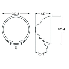 Load image into Gallery viewer, Rallye-4000-Series-Blackeuro-Beam-12V-Halogen-Lamp-With-Position-Lamp
