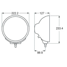Load image into Gallery viewer, Rallye-4000-Series-Chrome-Euro-Beam-12V-Halogen-Lamp-With-Position-Lamp