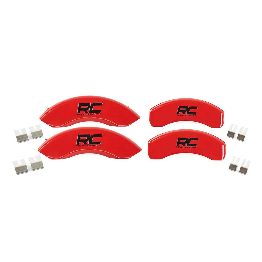 Rc-Caliper-Cover-Red-Mechanical-Rr-Brakes-15-20-Ford-F-150-2Wd4Wd-Rough-Country