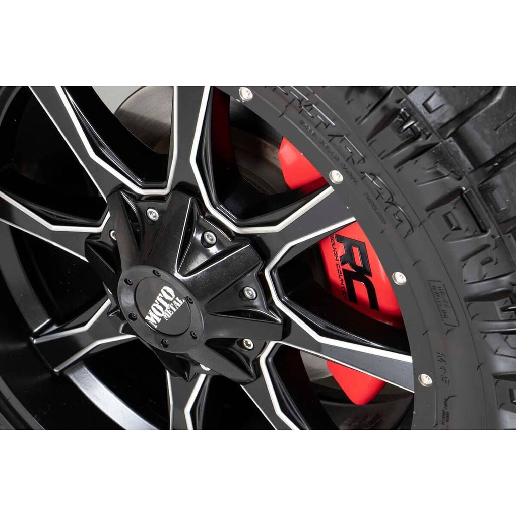 Rc-Caliper-Cover-Red-Mechanical-Rr-Brakes-15-20-Ford-F-150-2Wd4Wd-Rough-Country