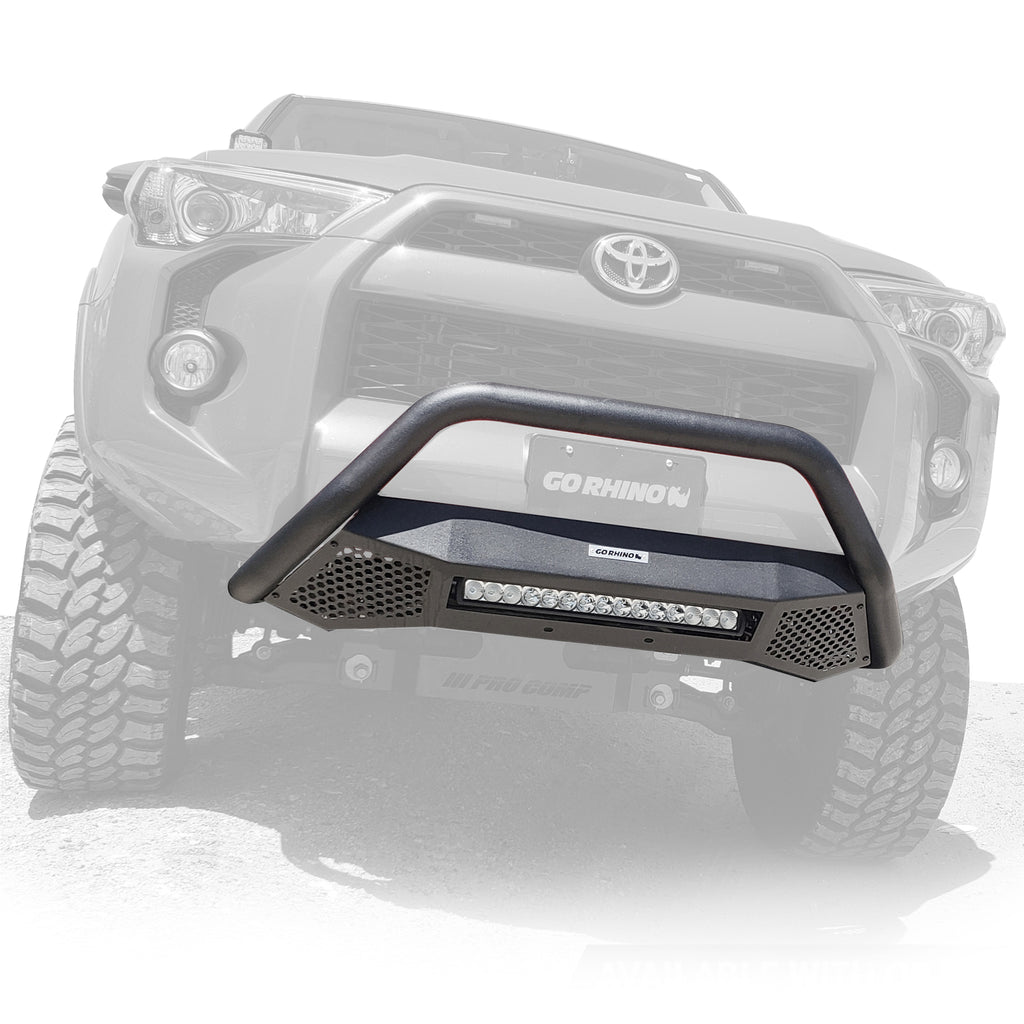 Rc4-Lr-Frame-2In-Textured-Rc4-Skid-Plate-Bull-Bar-Frameno-Brackets-Txt-Blk