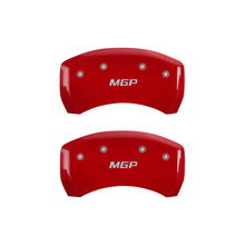Load image into Gallery viewer, Rear-Set-2-Caliper-Covers-Engraved-Rear--Red-Finish-Silver-Ch