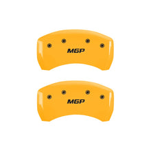 Load image into Gallery viewer, Rear-Set-2-Caliper-Covers-Engraved-Rear--Yellow-Finish-Black-Ch